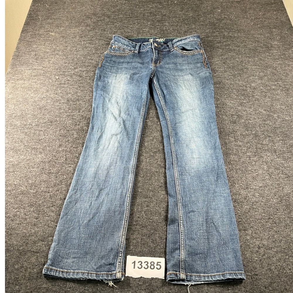Wrangler Bootcut Jeans Women 9/10X32 Blue Denim Cotton Stretch Casual Streetwear
